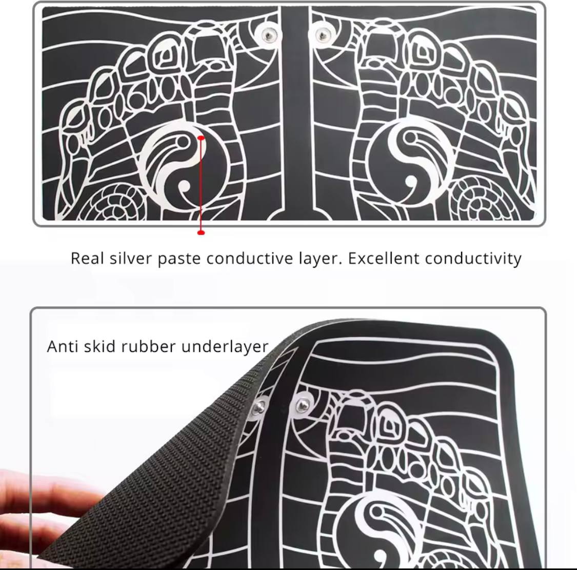 OLIMPIA_BODY™Ems Elektrische Voet Massage Mat 6 Modi Pijn Verlichten Spier Stimulator Bloedcirculatie Trillingen Voet Massage Machine Voeten Spa