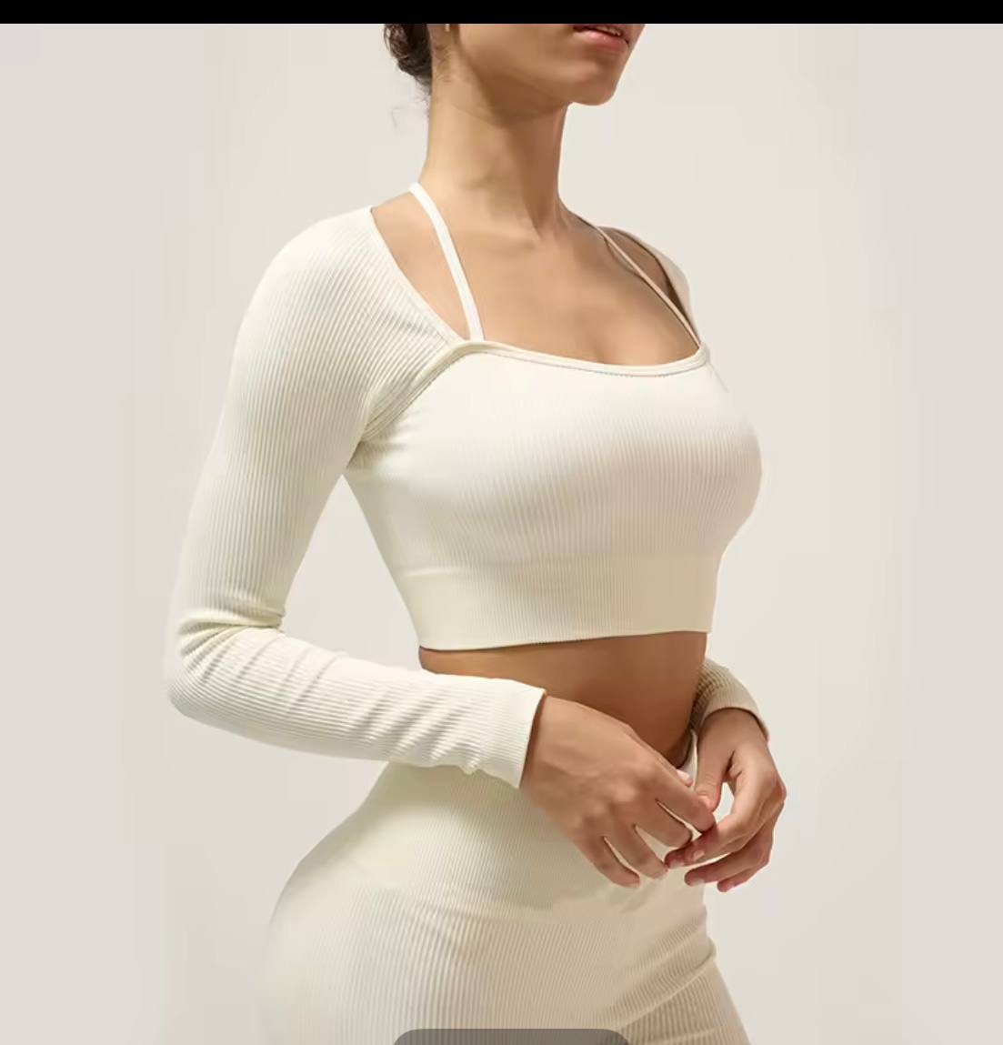 OLIMPIA_BODY™ Hot Selling European and American Sports Tops for Running, Fitness, High-Waist Slim Straps, Long-Sleeve Yoga