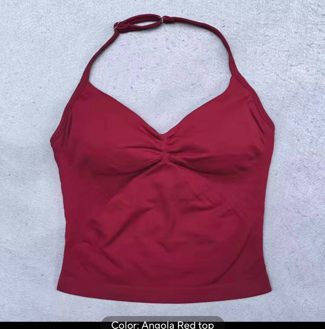 OLIMPIA_BODY™ New Seamless Yoga Set for Women, 2-Piece Padded Halter Tank Top