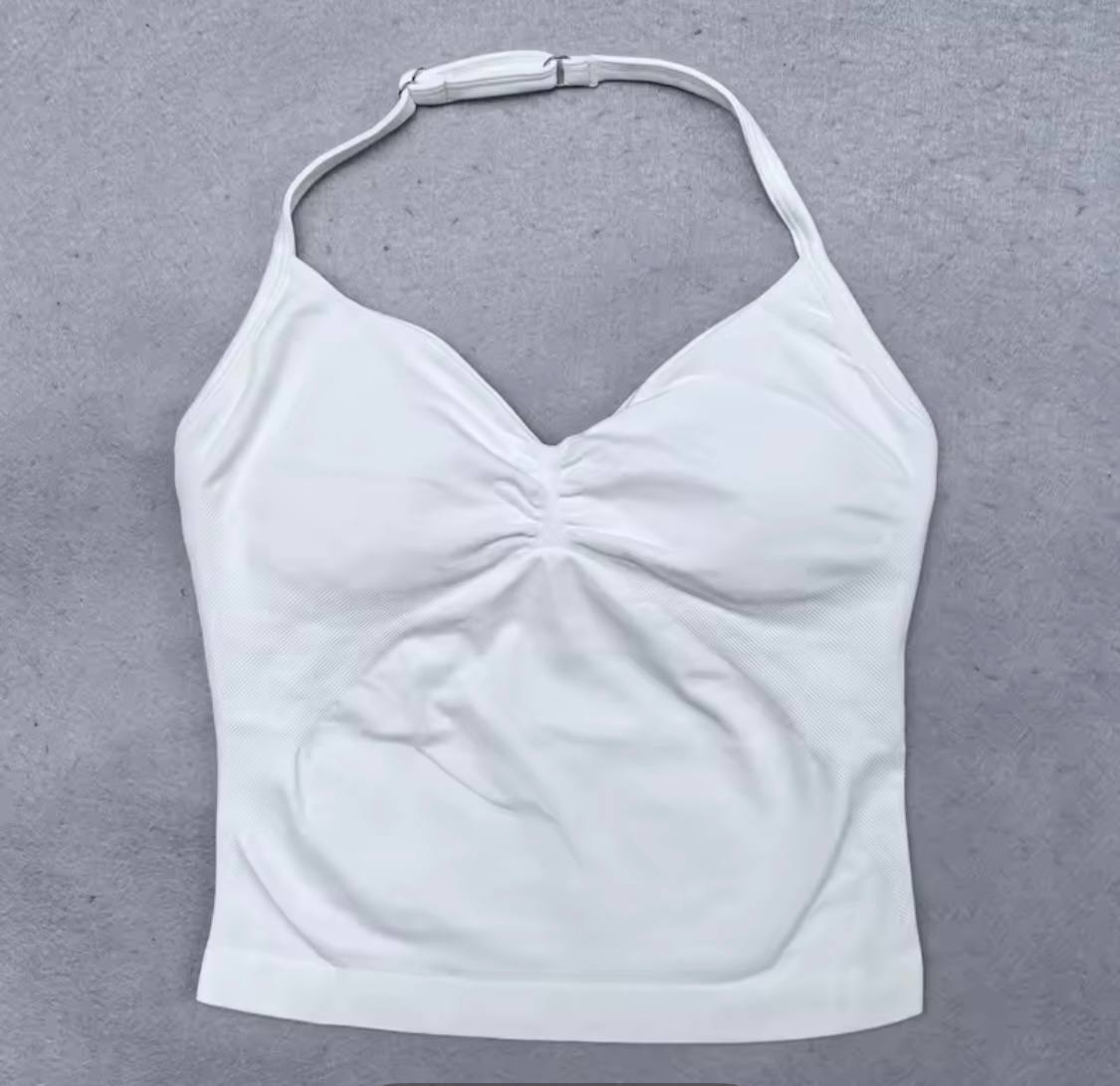 OLIMPIA_BODY™ New Seamless Yoga Set for Women, 2-Piece Padded Halter Tank Top