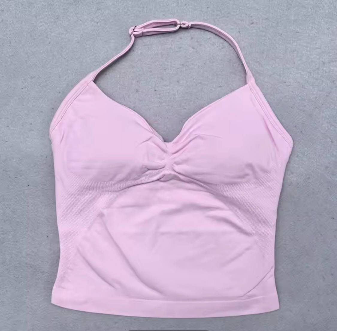 OLIMPIA_BODY™ New Seamless Yoga Set for Women, 2-Piece Padded Halter Tank Top