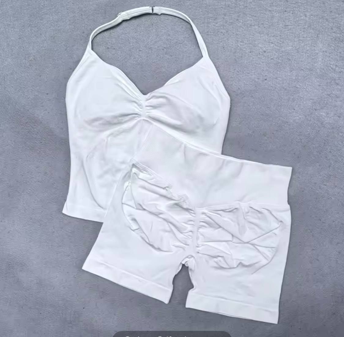OLIMPIA_BODY™ New Seamless Yoga Set for Women, 2-Piece Padded Halter Tank Top