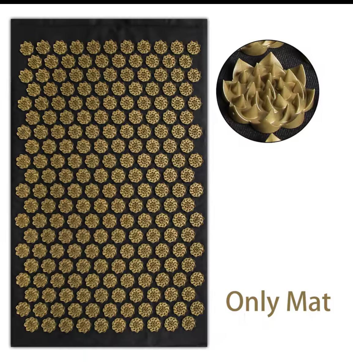 OLIMPIA_BODY™Pranamat Eco Lotus Spike Mat Acupuncture Massage Cushion Kuznetsov's Applicator for Neck Foot Back