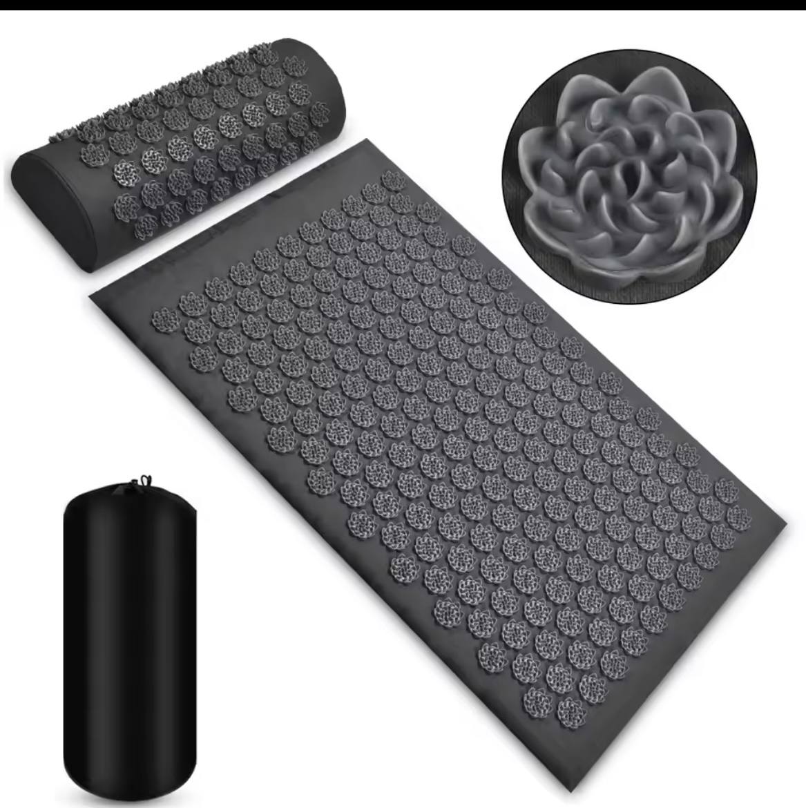 OLIMPIA_BODY™Pranamat Eco Lotus Spike Mat Acupuncture Massage Cushion Kuznetsov's Applicator for Neck Foot Back