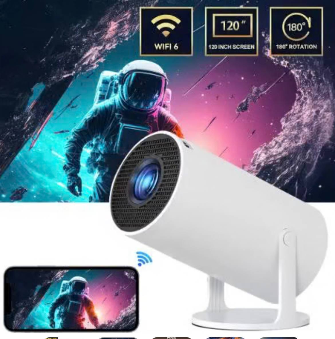 OLIMPIA_BODY™ Projector 270 Degree Rotation Technology