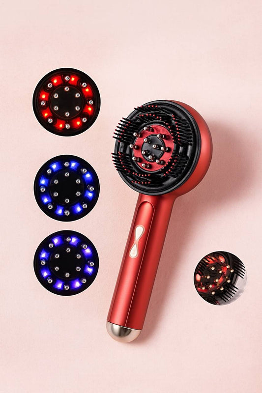 OLIMPIA_BODY™3 Modes Electric Massage Comb Portable Red Light Laser