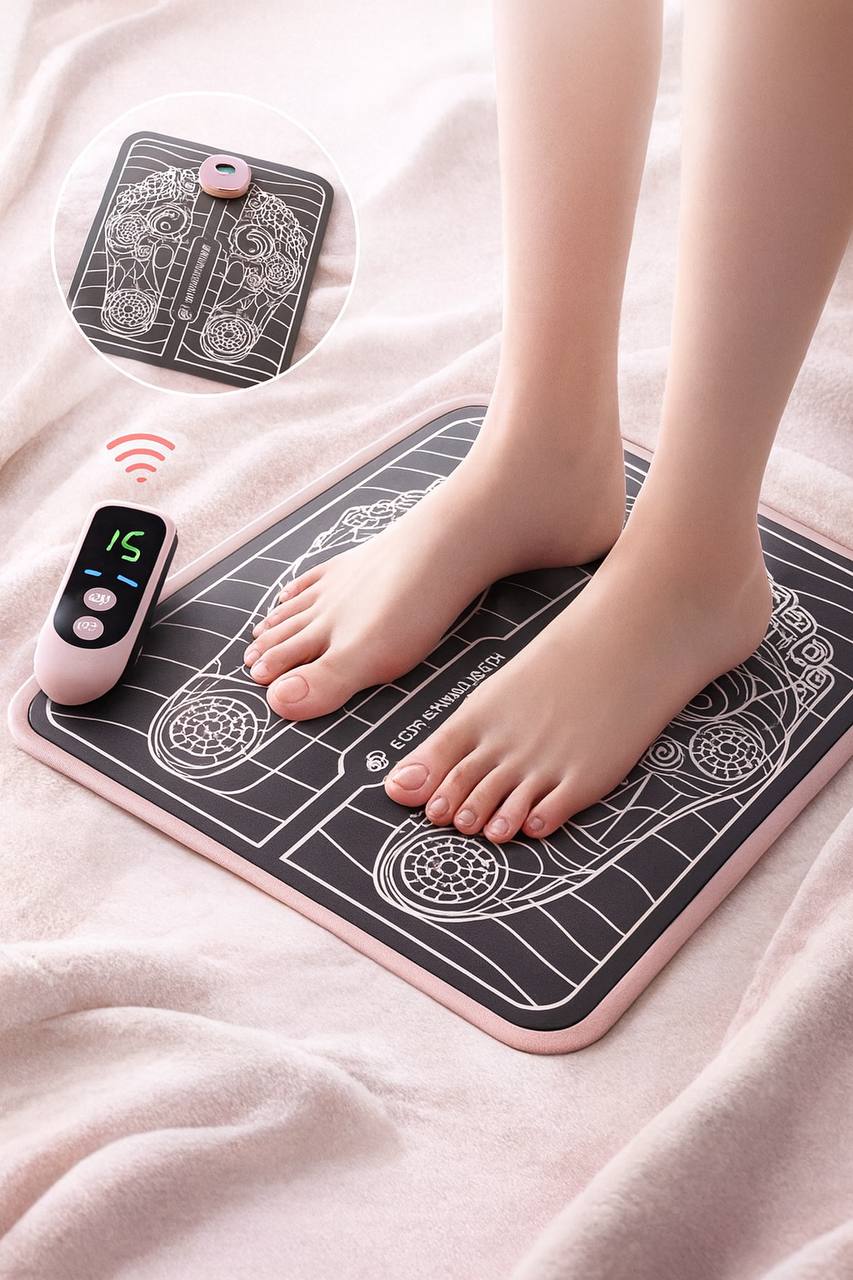 OLIMPIA_BODY™Ems Elektrische Voet Massage Mat 6 Modi Pijn Verlichten Spier Stimulator Bloedcirculatie Trillingen Voet Massage Machine Voeten Spa